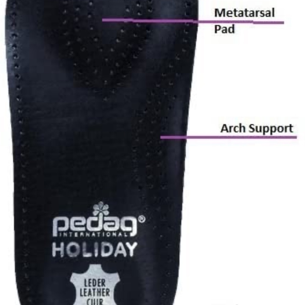 Women’s Pedag Holiday, German Handmade, Leather 3/4 Orthotic Inserts ~ SIZE 41